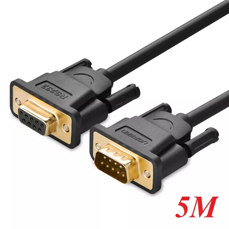 Ugreen 20148 5m màu đen cáp tín hiệu nối dài com rs232 cao cấp db101