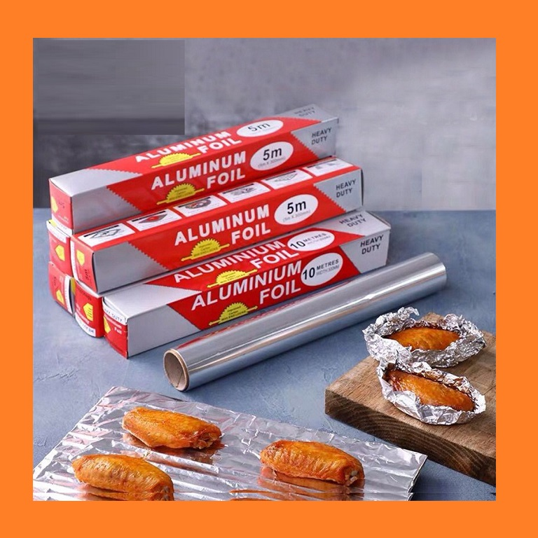 Cuộn giấy bạc nướng thịt 500cm - giấy bạc nướng bánh chế biến thực phẩm 10ft