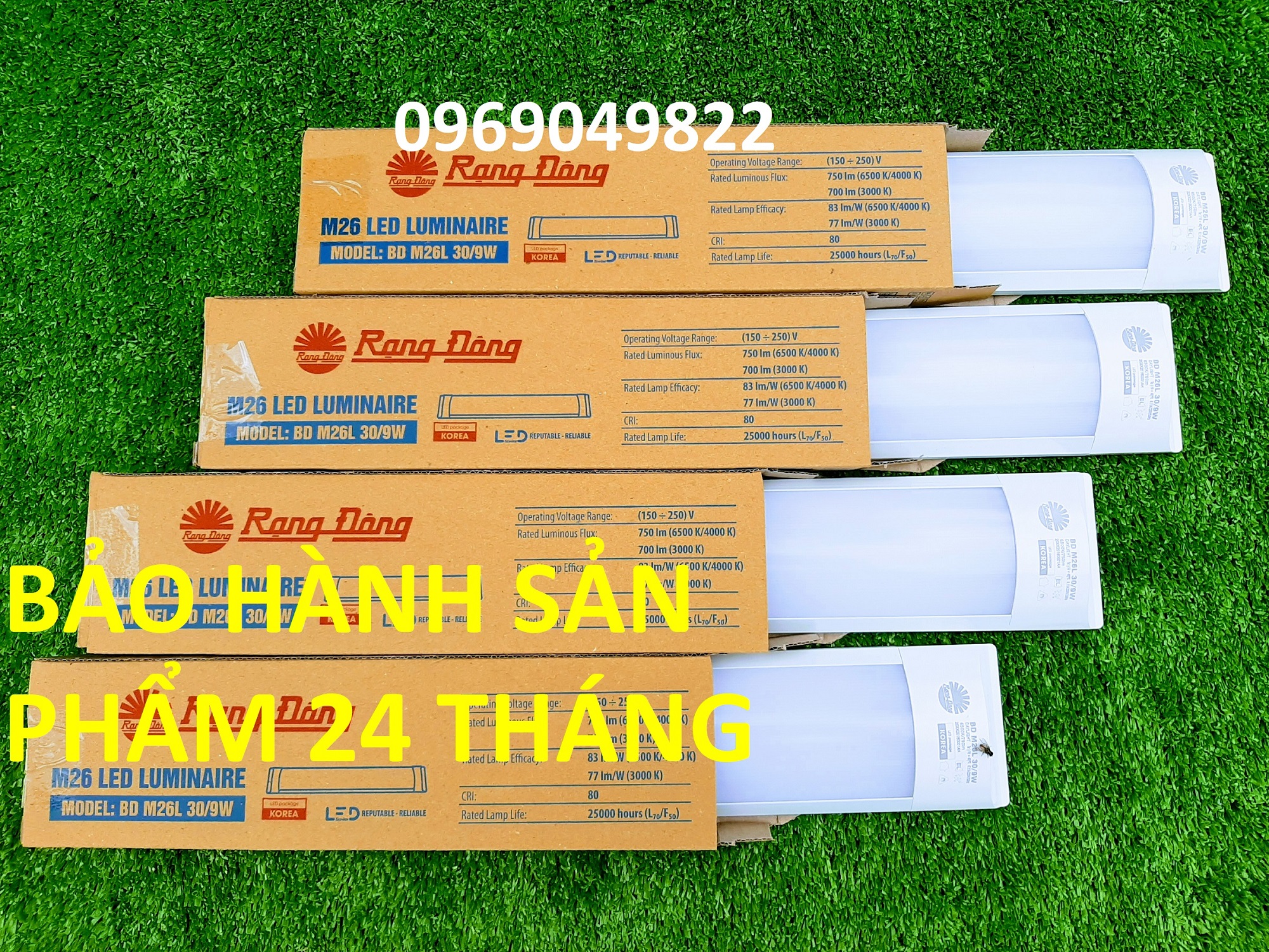 Bộ Đèn Led Bán Nguyệt Rạng Đông 30cm 0,3m M26 Ánh Sáng Trắng Chính Hãng.