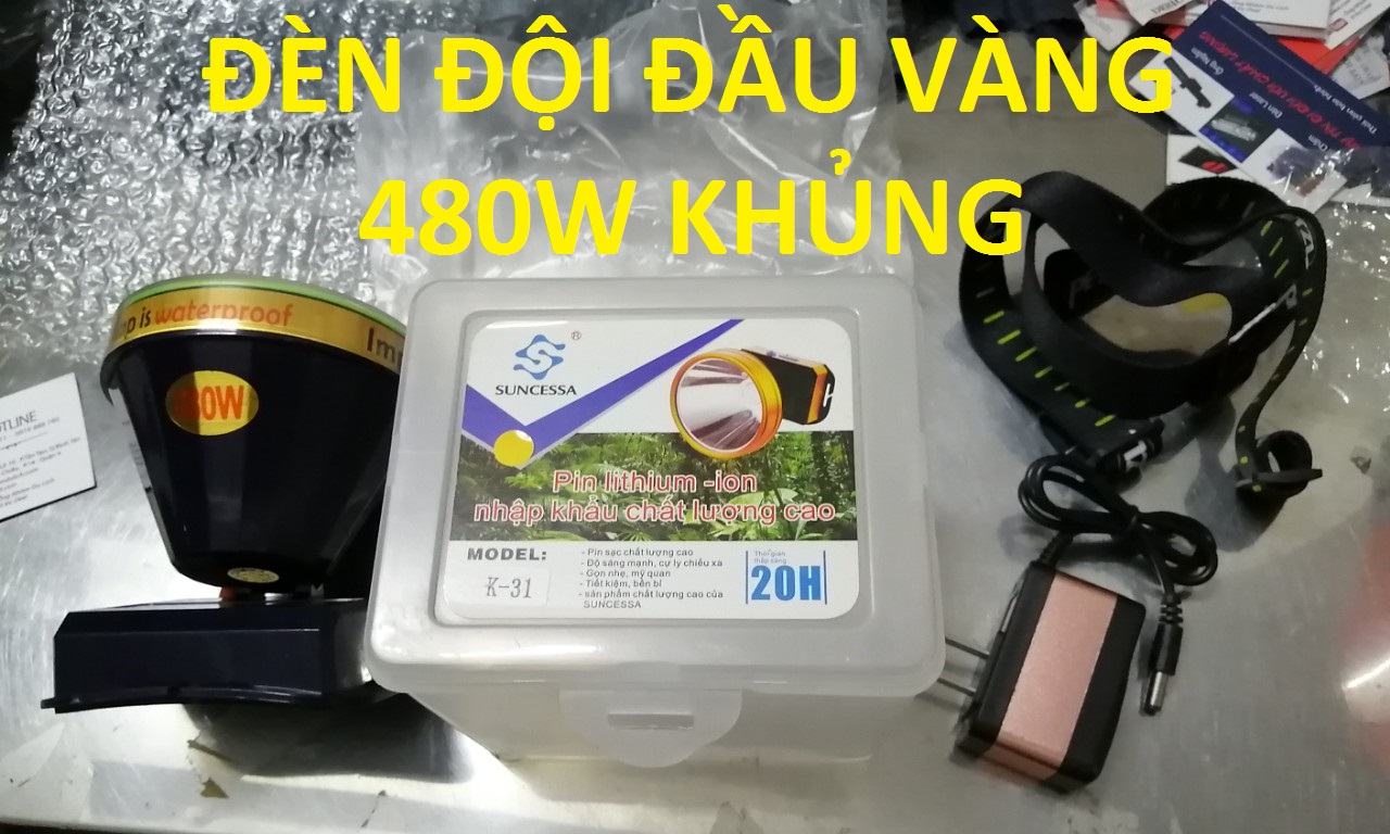[HCM]đèn đội đầu lặn biển 480w