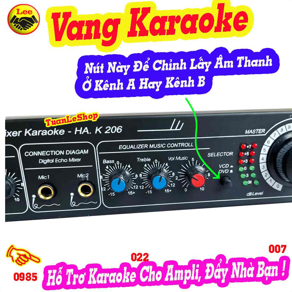 VANG KARAOKE GIA ĐÌNH k206 –  GIÁ 01 CHIẾC