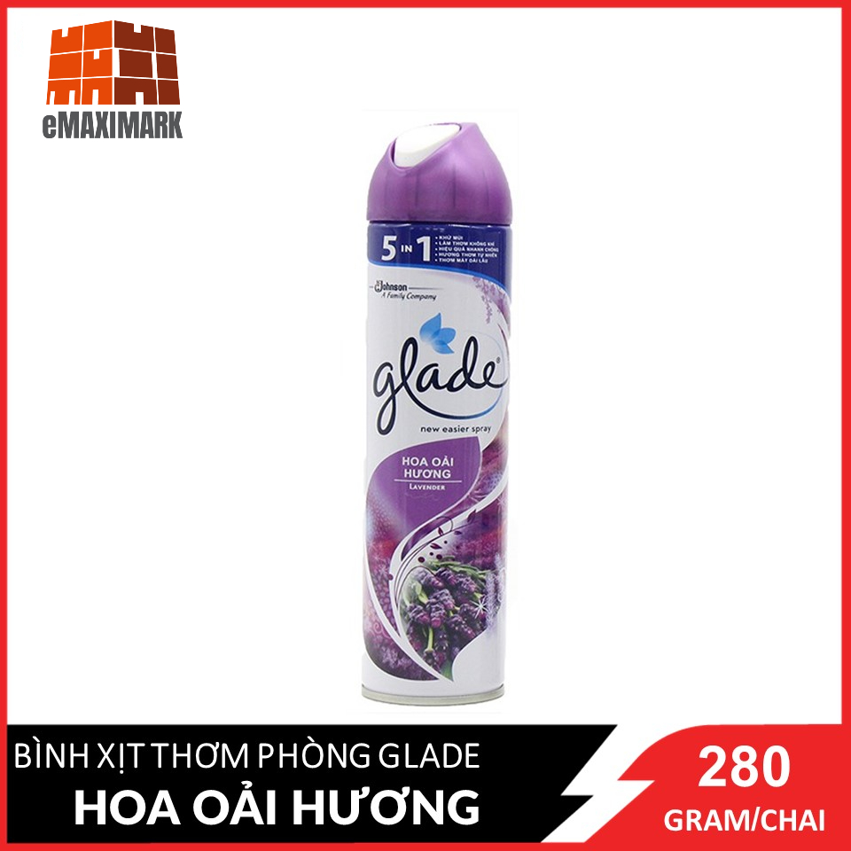Xịt Thơm Phòng Glade Nature Hương Lavender Bình 280G