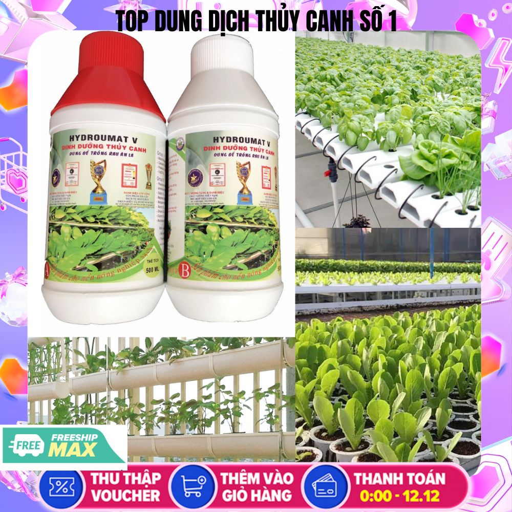Dung dịch thủy canh - HYDROUMAT V. (Dành cho rau ăn lá)
