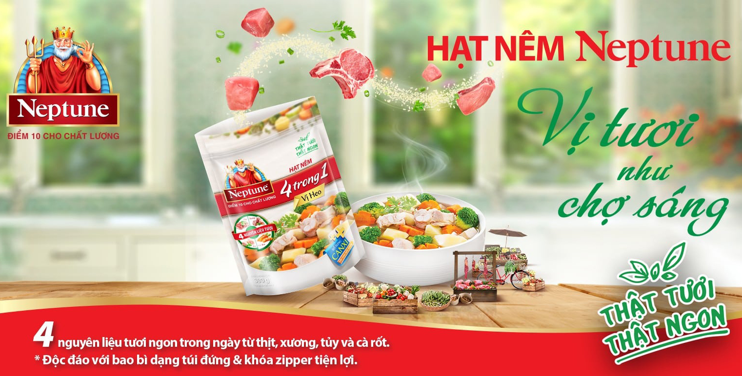 Hạt Nêm Neptune 4 trong 1 vị thịt heo 150gram