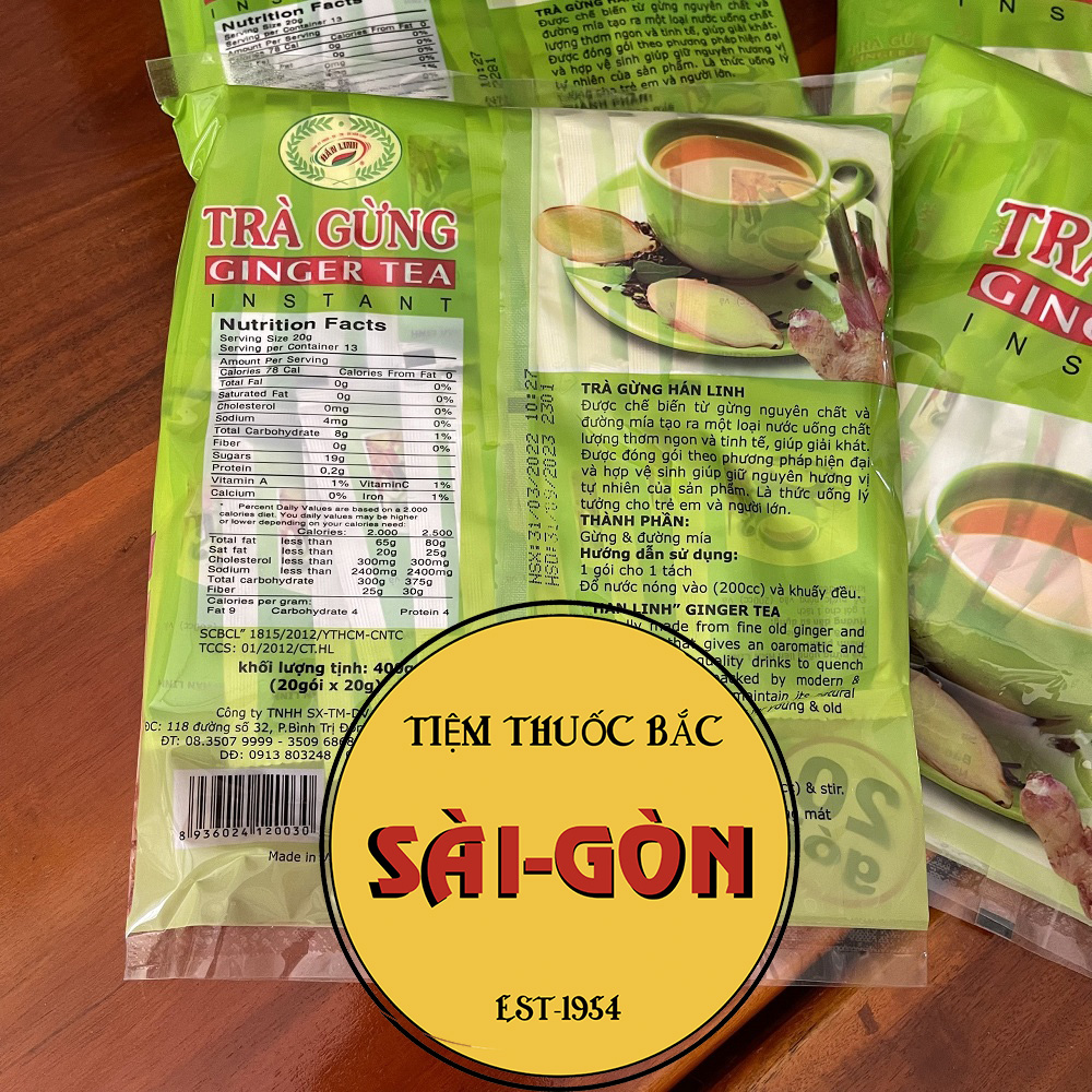 Trà Gừng Hòa Tan Hán Linh Bịch 20 Gói