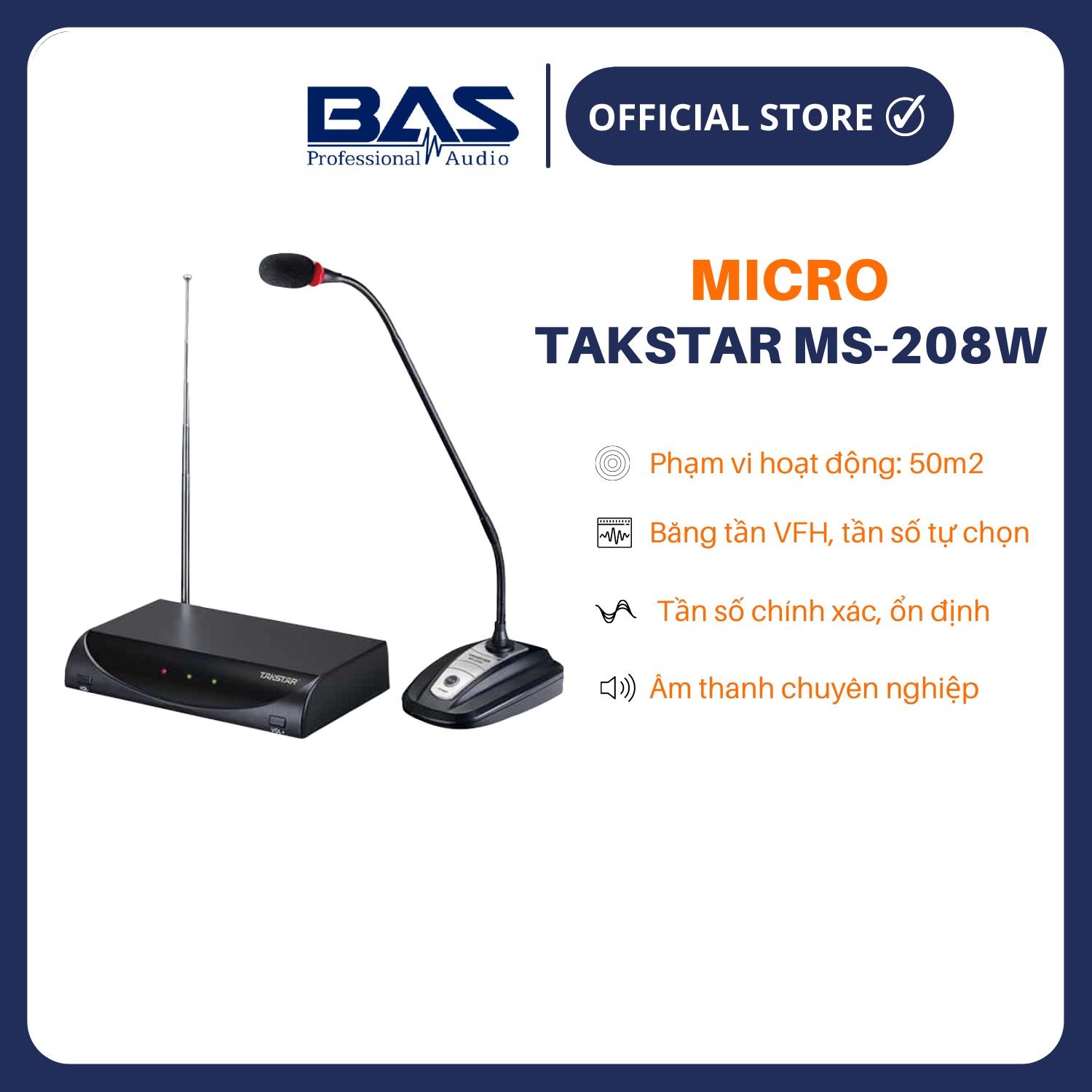 Micro hội nghị không dây Takstar MS-208W