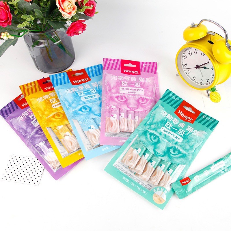 SÚP THƯỞNG WANPY CHO MÈO GÓI 14G*5