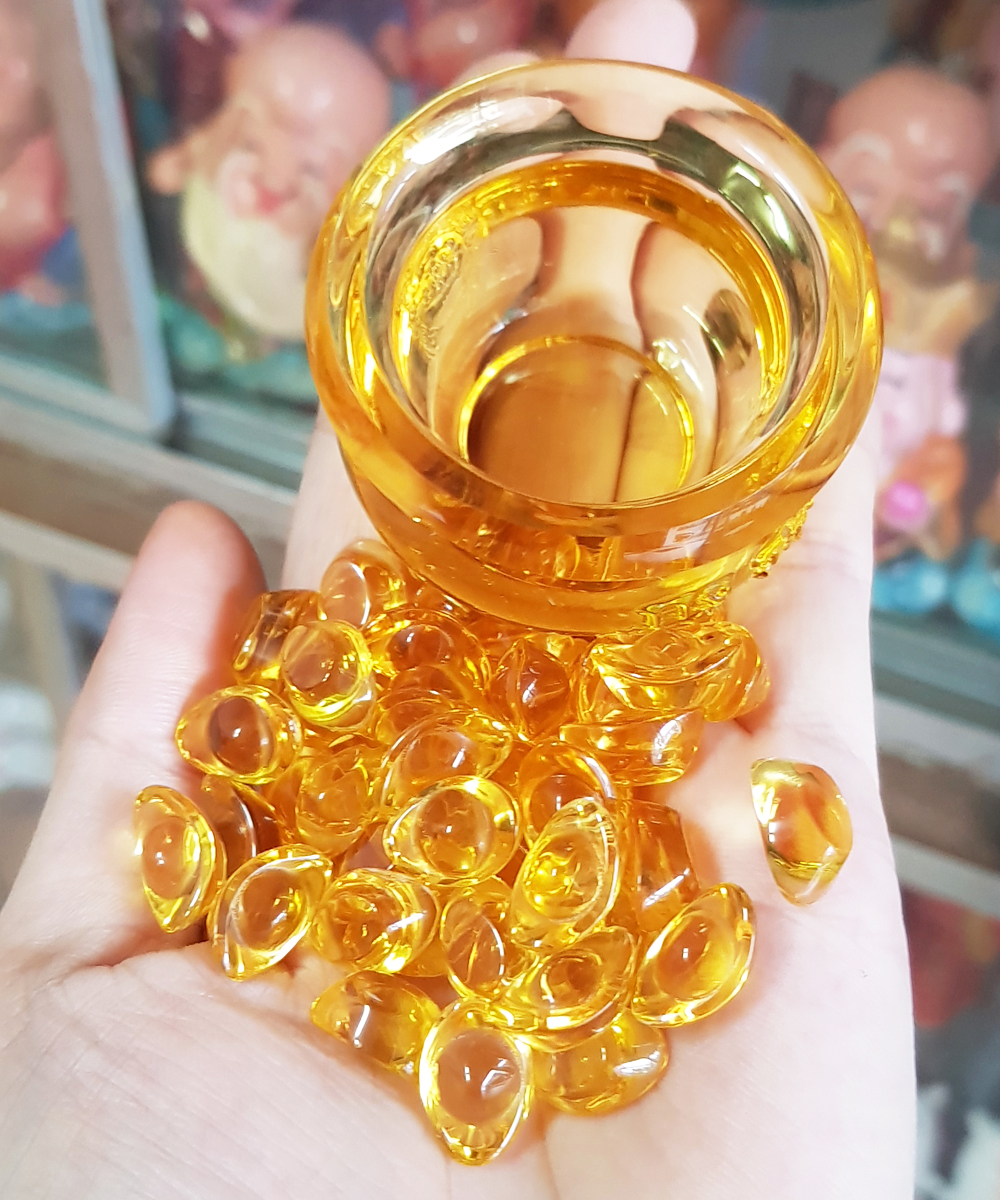 [HCM]Combo Bát Tụ Bảo size 5cm kèm 30 thỏi vàng size 1.5cm