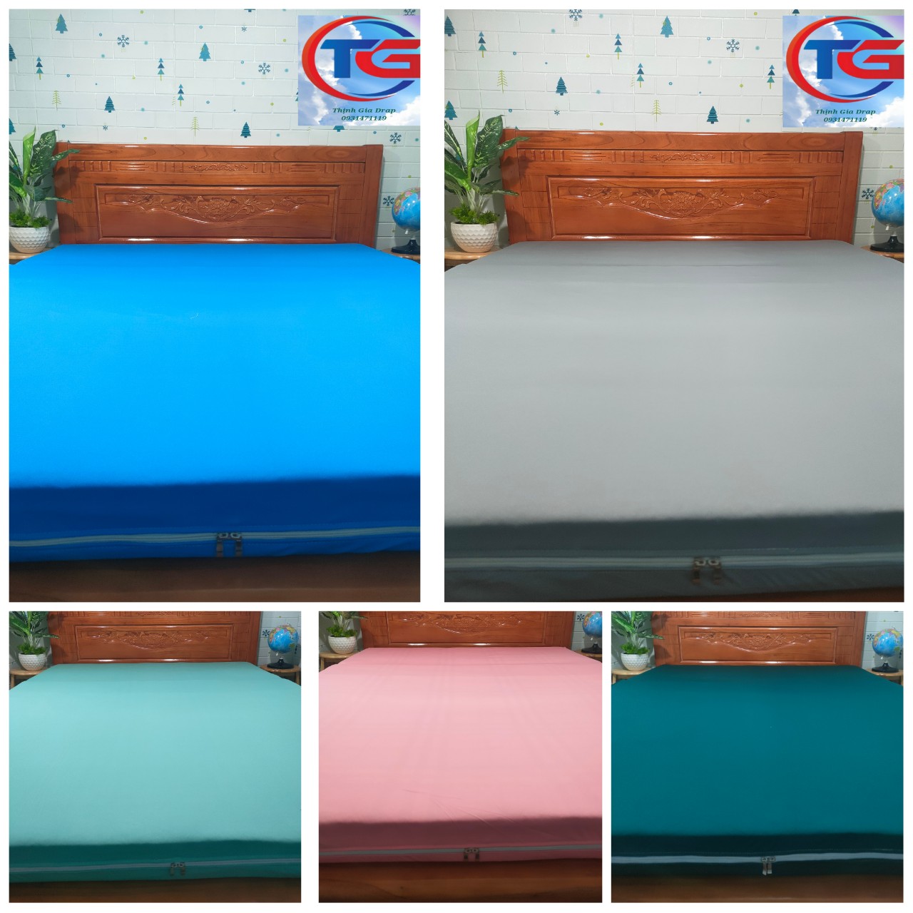 Áo bọc 2 mặt nệm ( Thun 1 màu cao cấp )