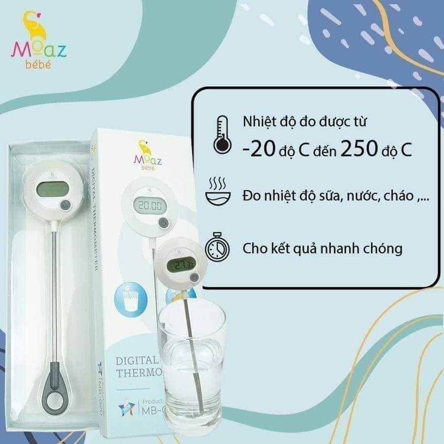{CHÍNH HÃNG} - Nhiệt kế đo sữa Moazbebe MB020