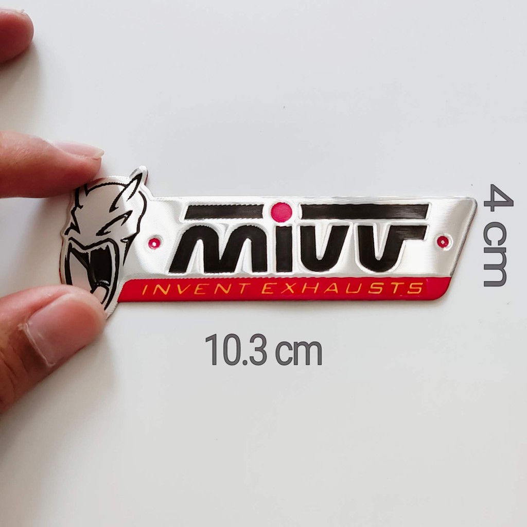 Tem Logo Miuv Bằng Nhôm 10.3 x 4 cm