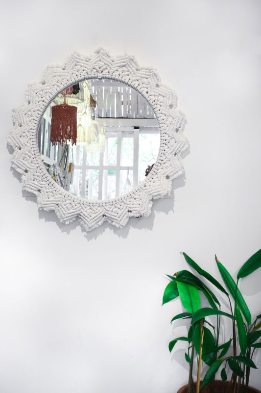 Gương macrame treo tường trang trí handmade giá rẻ