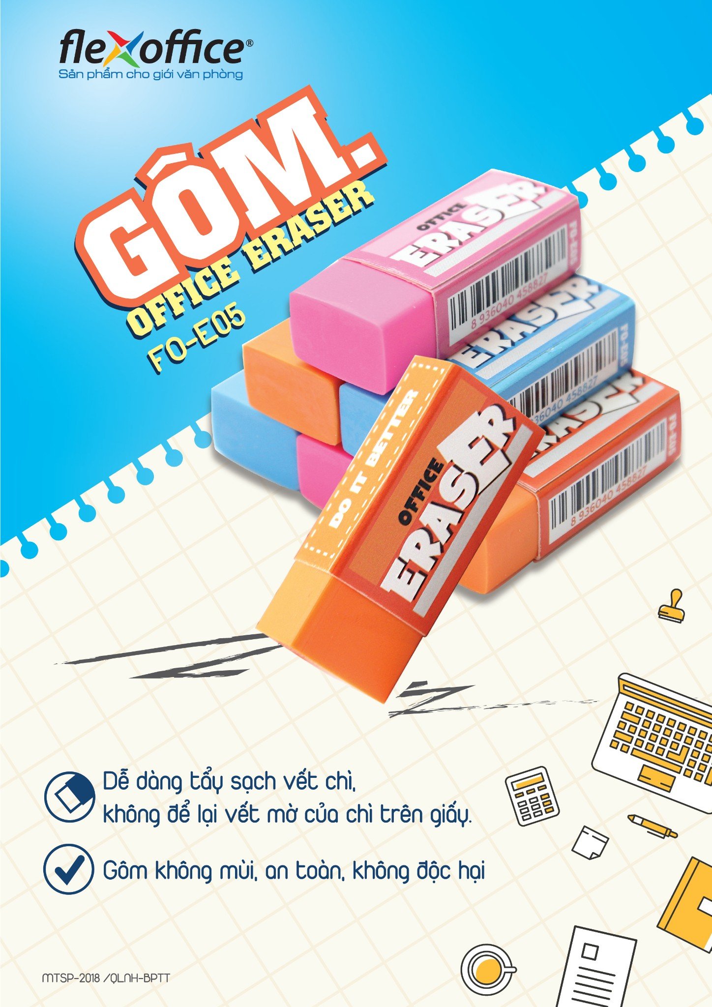 Gôm tẩy flexoffice fo-e05