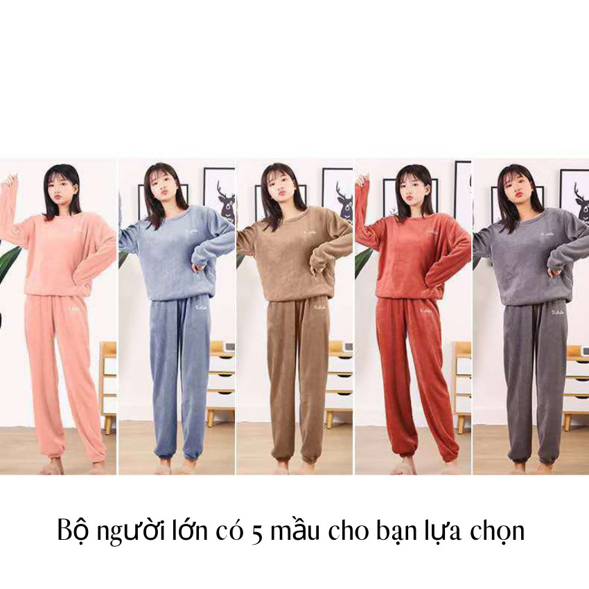 Bộ đồ cho mẹ và bé chất lông cừu siêu ấm - Q49482