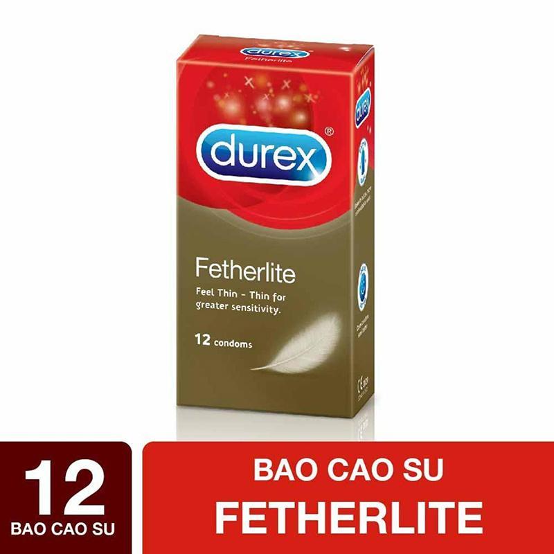 Bao cao su siêu mỏng tự nhiên Durex FETHERLITE hộp 12c