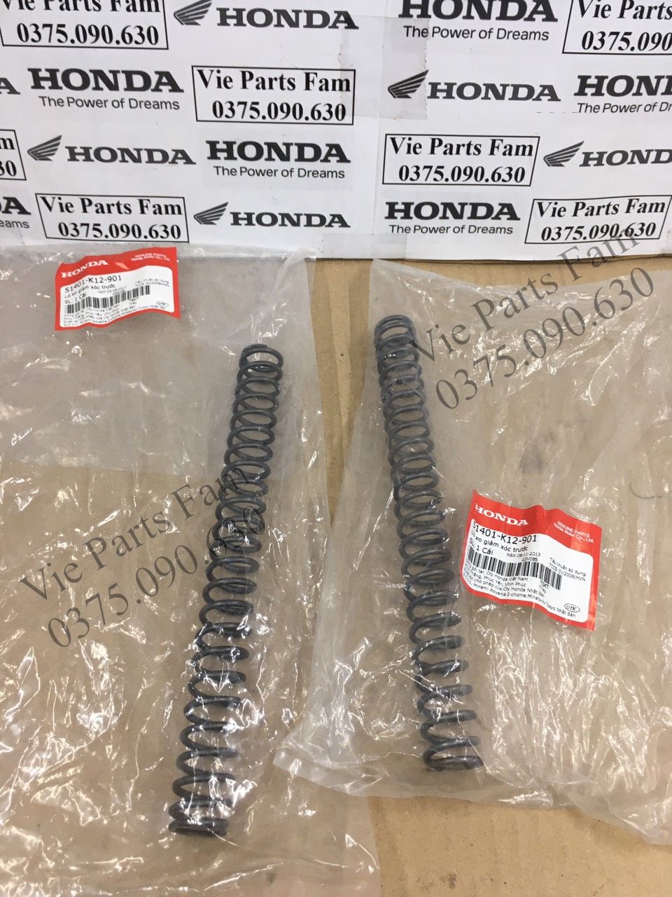 Cặp lò xo phuộc trước, giảm xóc trước Lead 125, hàng din Honda mới 100%