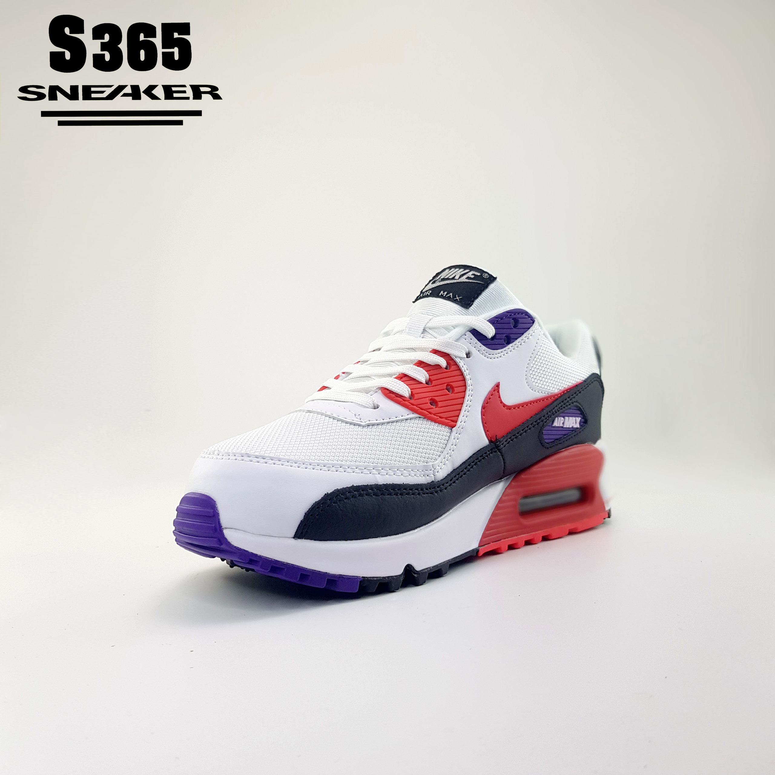 Giày thể thao sneaker Air max 90 White Red - Air max 3