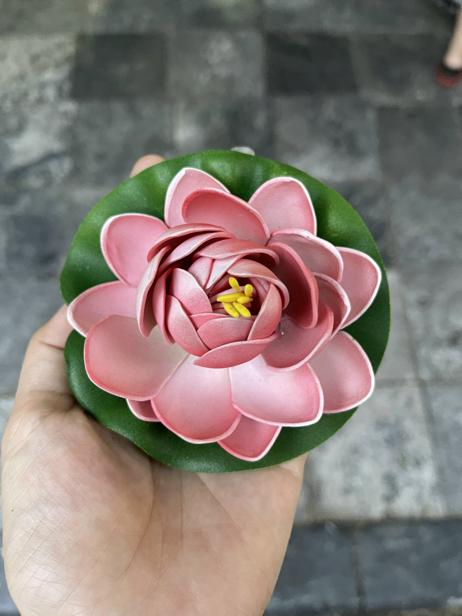 Hoa Giả Hoa Sen Thả Nước 10Cm