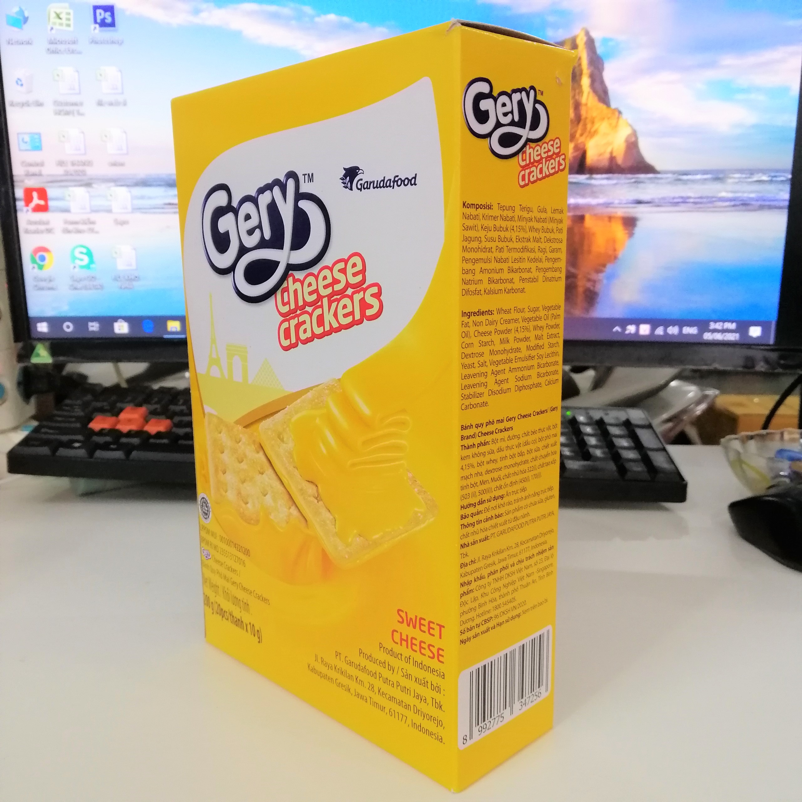 Bánh Quy Phô Mai Gery Cheese Crackers (Hộp 180g)