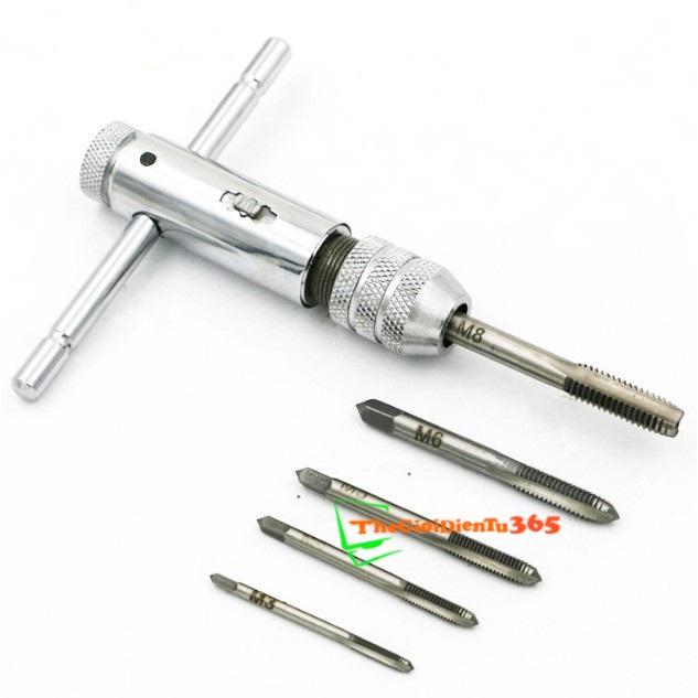 BỘ 5 MŨI TARO THẲNG TẠO REN M3-M8