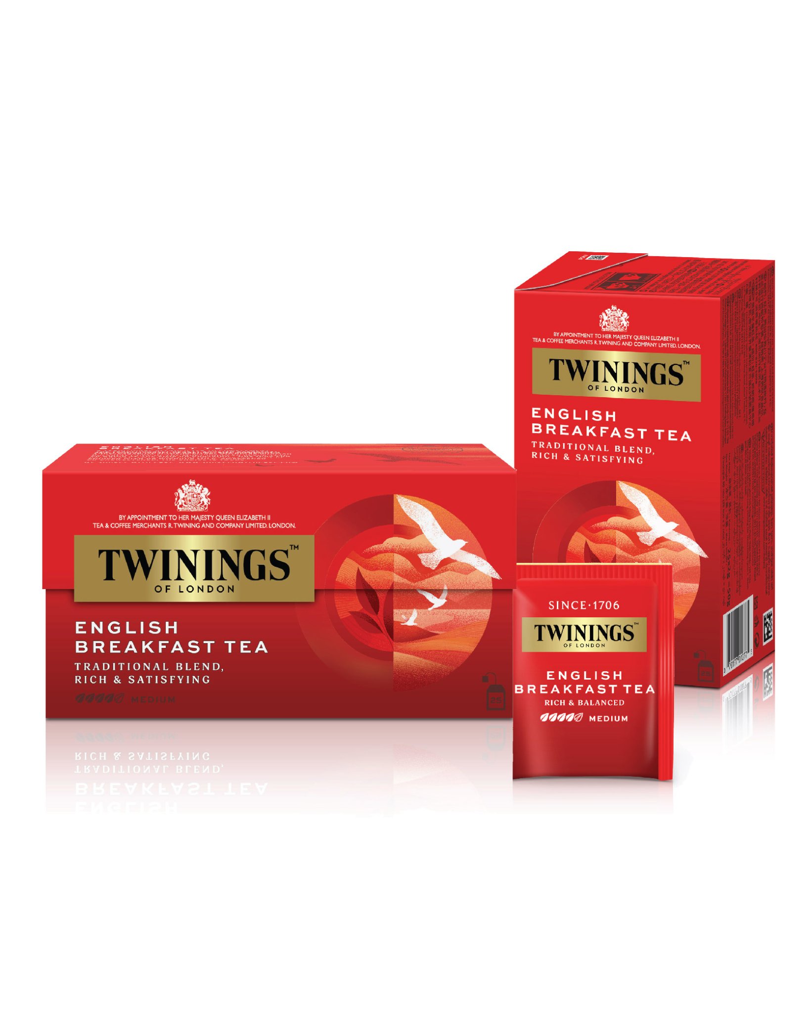 Trà twinings english breakfast tea hộp 25 gói | trà túi lọc twinings, trà đen anh quốc thượng hạng - pico food