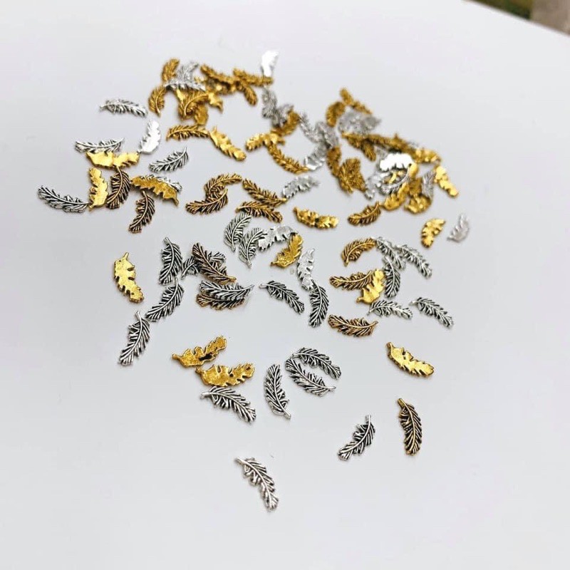 [HCM]Combo 20 con charm lá, phụ kiện trang trí móng