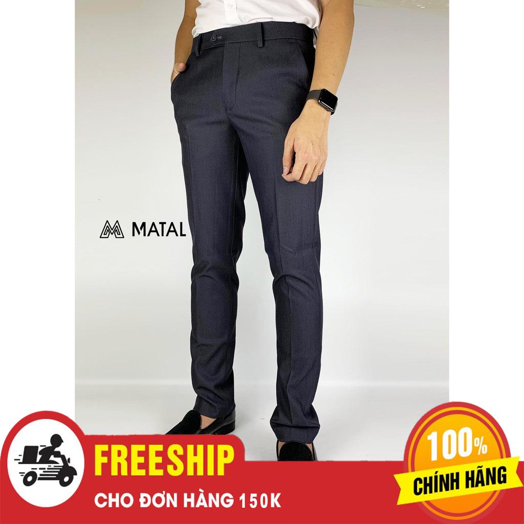 Quần âu nam MATAL phom classic, xanh tím than