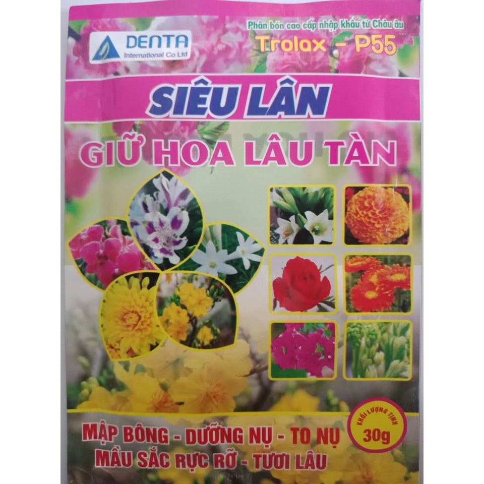 Phân bón cao cấp Trolax - P55 giữ hoa lâu tàn ( 30g)
