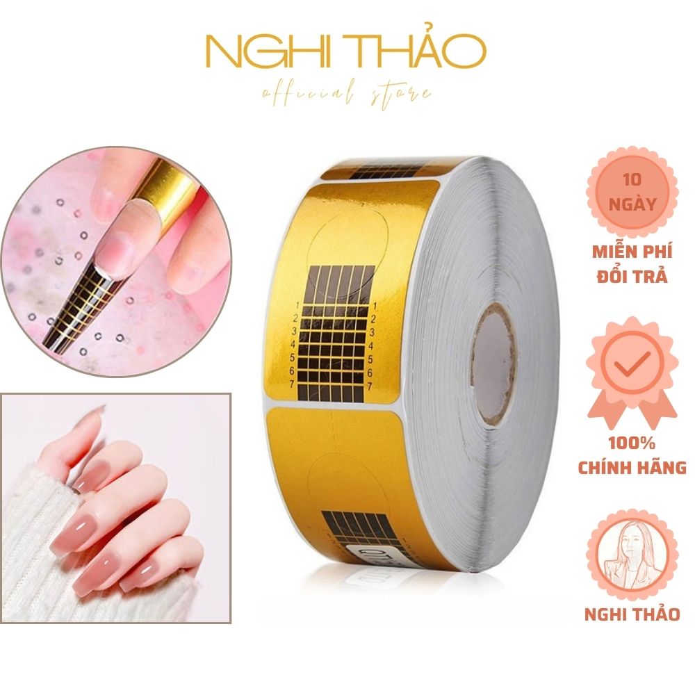 Giấy form móng đắp gel bột Nghi Thảo