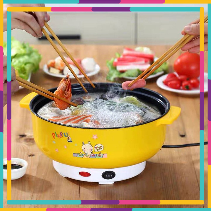 Nồi lẩu, nồi lẩu điện mini nhỏ gọn, cách nhiệ,t đa năng tiện dụng cho gia đình