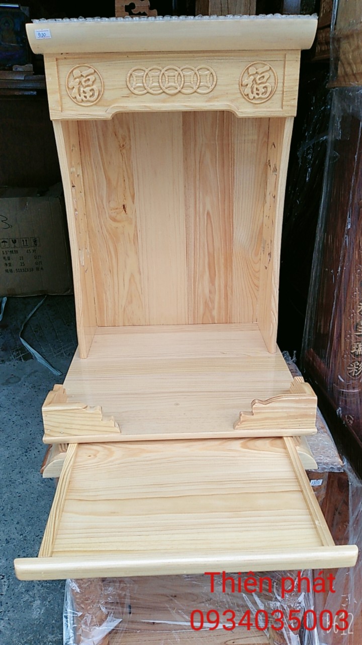 BÀN THỜ ÔNG ĐỊA 40X60 GỔ PƠ MU