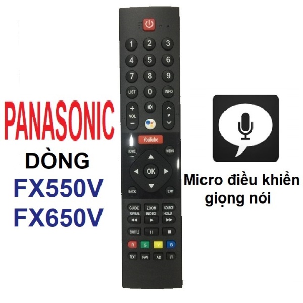 [HCM]Remote điều khiển tivi Panasonic có micro Panasonic android tv dòng FX550V FX650V (Micro điều khiển giọng nói)