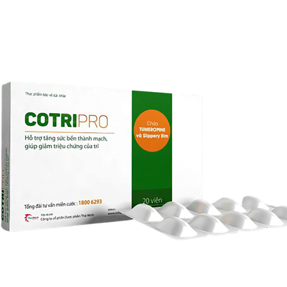 Viên uống Cotripro Thái Minh hỗ trợ giảm triệu chứng của trĩ