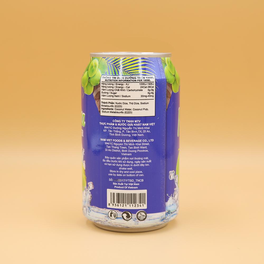 [KHAY 24 LON ]  Nước Dừa có cơm dừa Vinut 330ml
