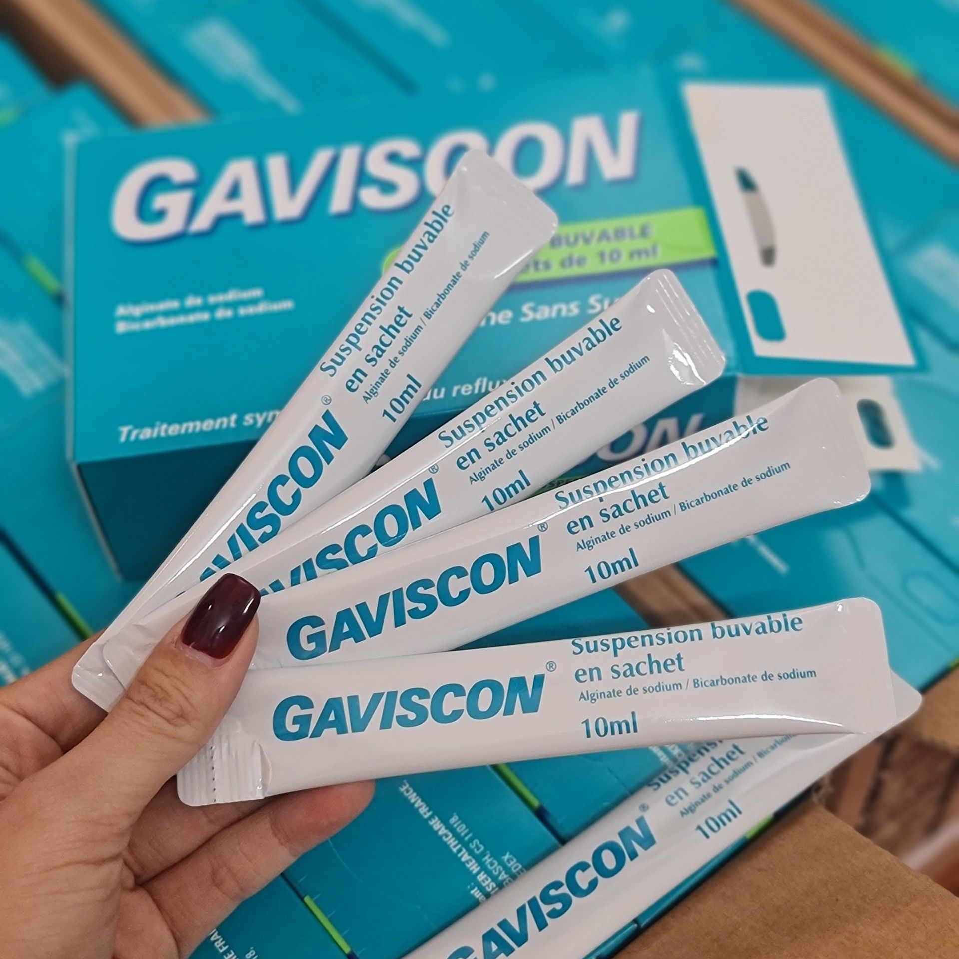 Sẵn - nước uống trào ngược dạ dày gaviscon pháp 24 gói 10ml - gel giảm đau bao tử