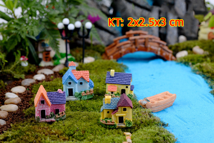 Nhà biệt thự mini Mô hình nhà biệt thự trang trí tiểu cảnh