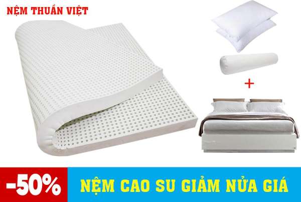 Nệm Cao Su Thuần Việt Classic 200 x 200 x 10cm