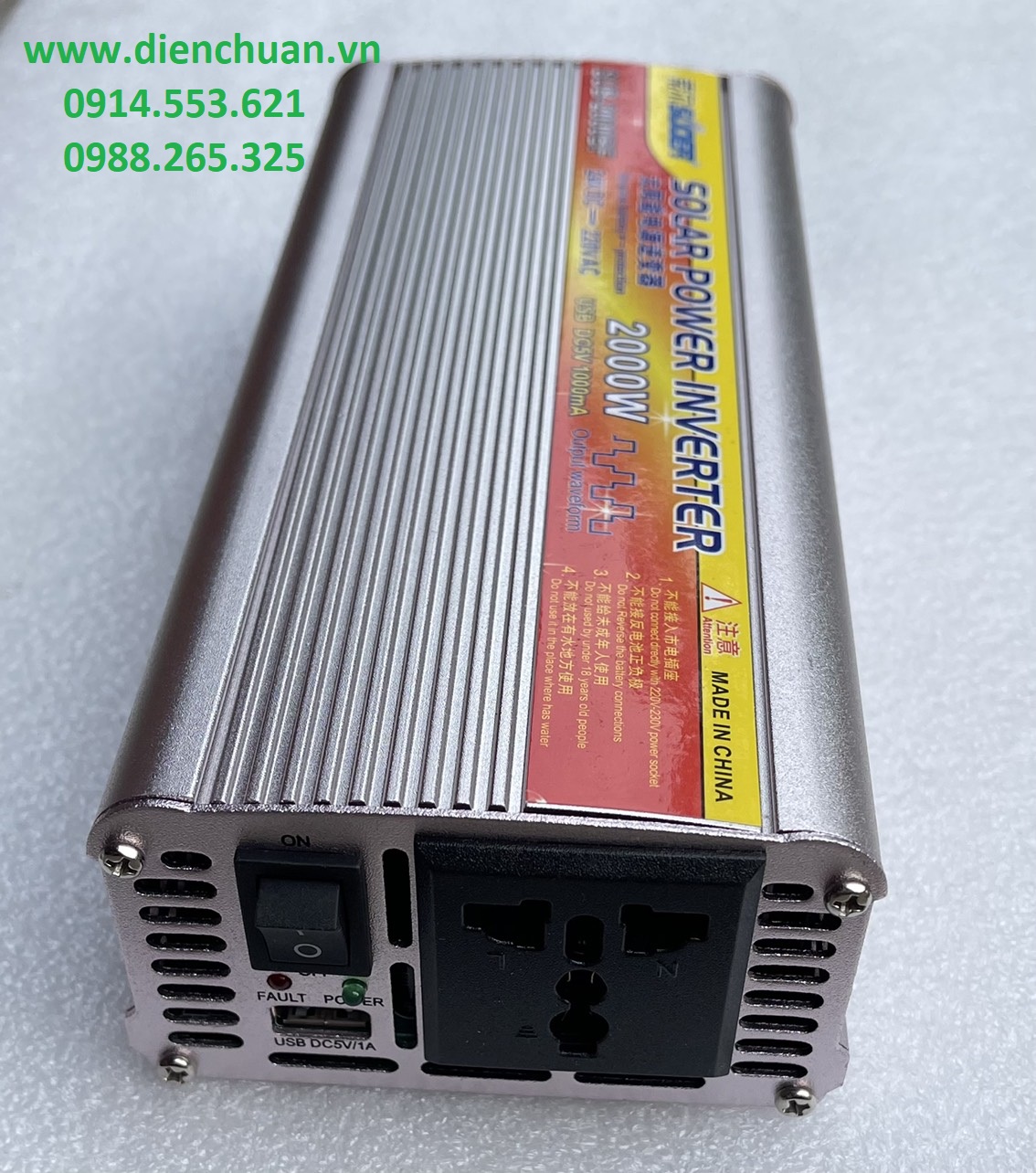 Máy kích điện 24V lên 220V 2000W  KSA-2000BF ( 2000VA-24V) / Bộ đổi điện 2000W 24V sang 220V - KSA-2000BF
