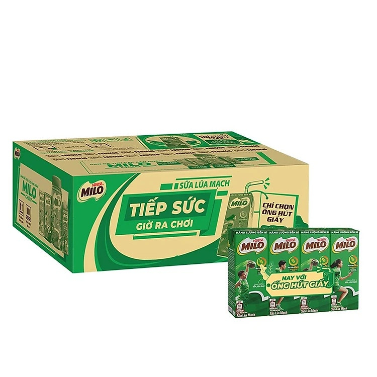 [Siêu thị WinMart] - Thùng 48 hộp sữa uống lúa mạch Milo Nestlé 180ml