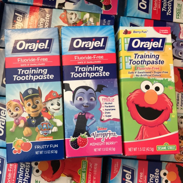 [HCM]Kem Đánh Răng Cho Trẻ Em Orajel Training Toothpaste 42.5g Mỹ