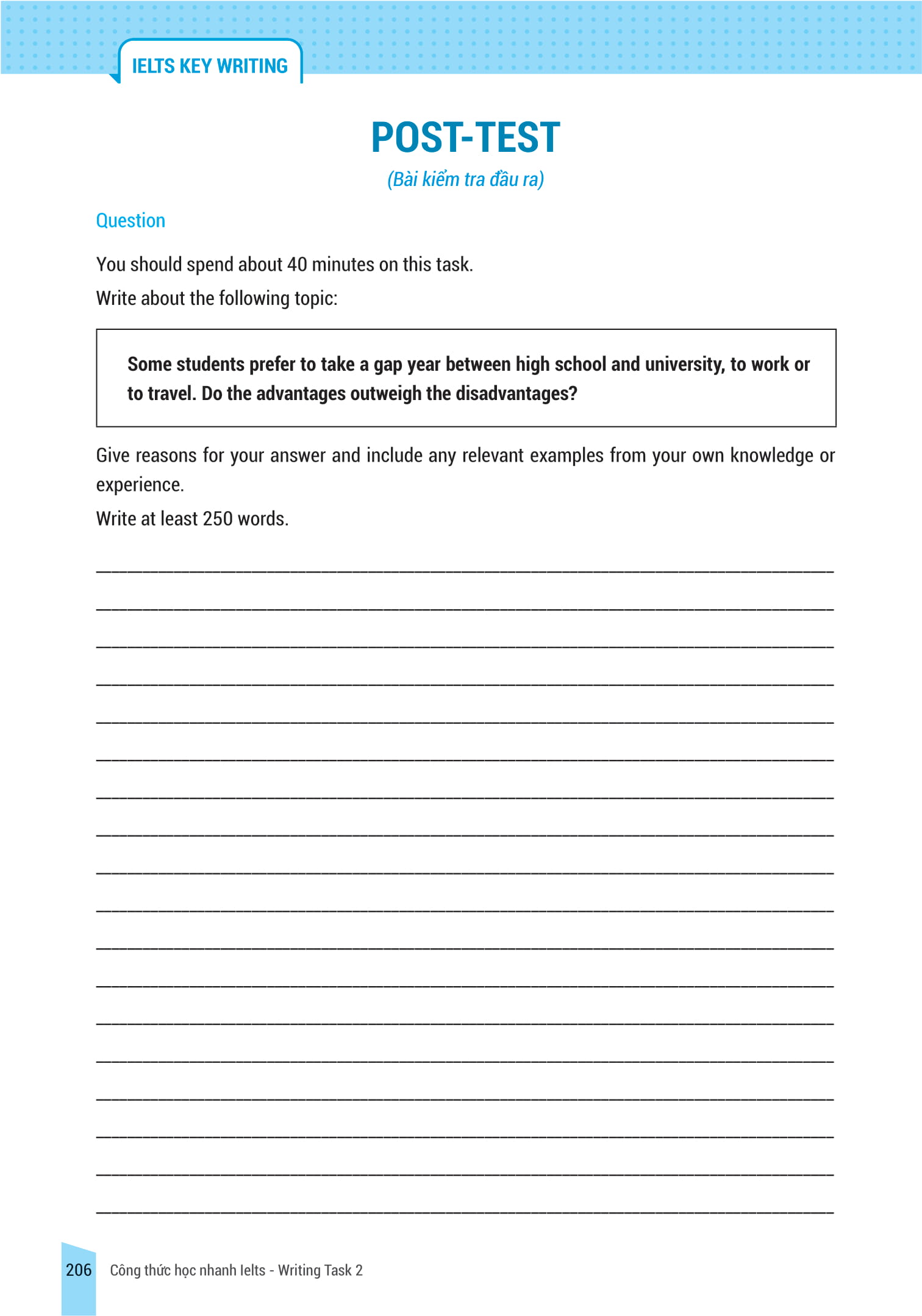 Sách Fahasa - IELTS KEY WRITING - Công Thức Học Nhanh IELTS - Writing Task 2