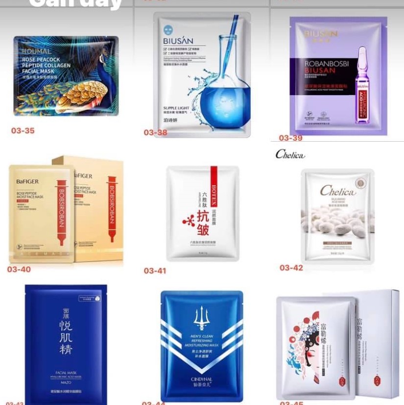Combo 50 Mặt Nạ Giấy Dưỡng Da Cấp Ẩm Nội Địa Trung