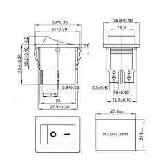 Công Tắc bập bênh KCD4 16A/250V 4Pin 31x25mm