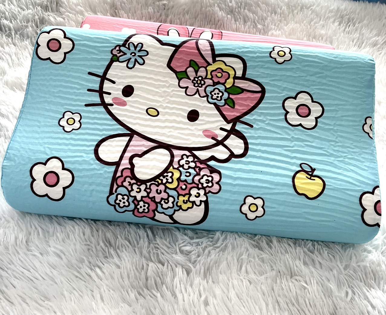 Gối cao su non 3D cho bé cao cấp vải cotton