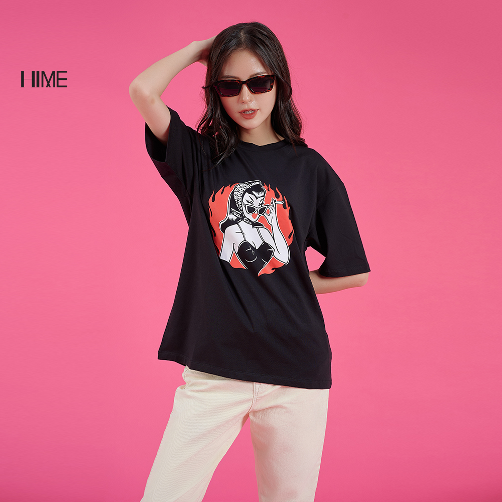 Áo phông oversize in hình HIME H170BF1A1223