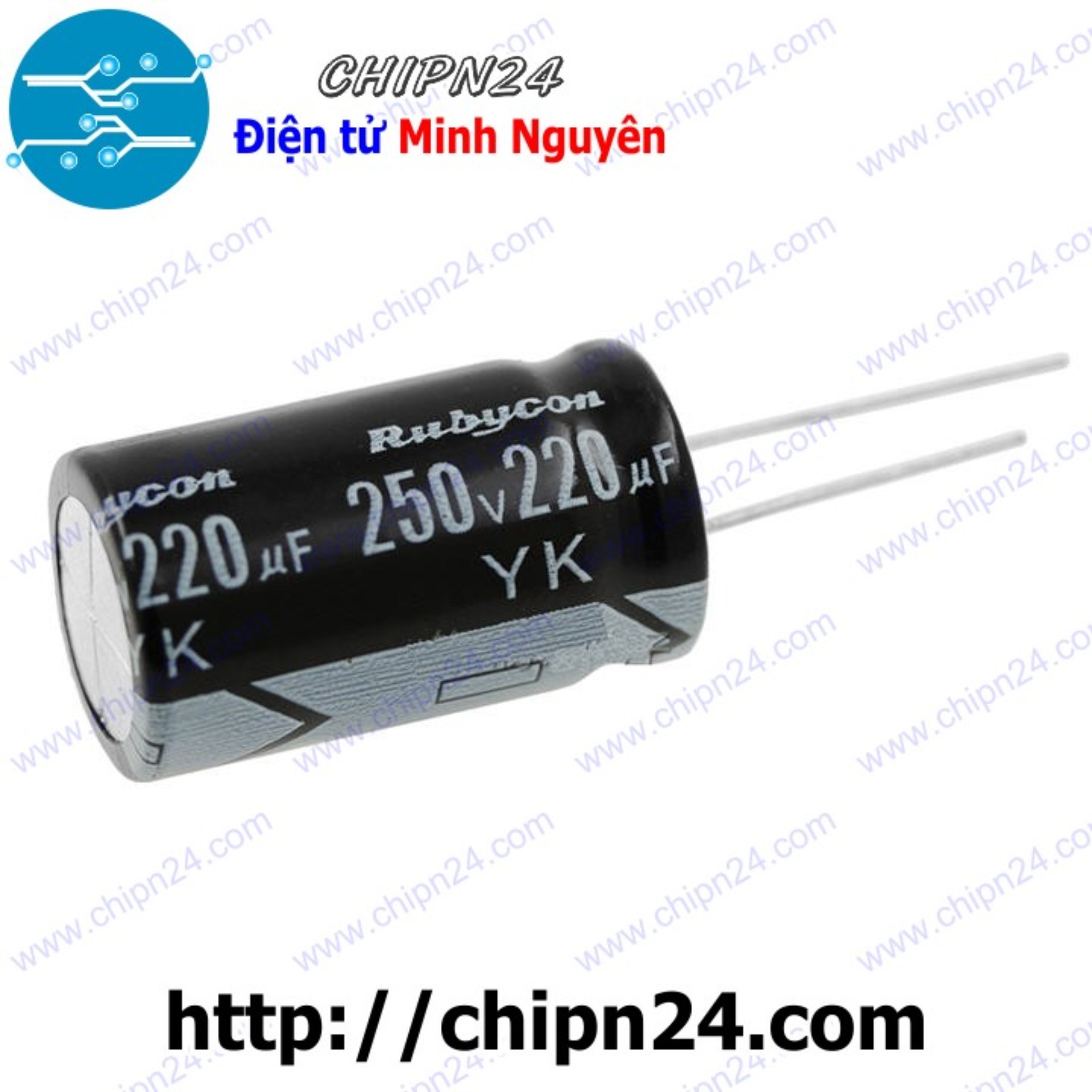 [2 con] (H62) Tụ hóa 220uF 250V (18x25mm)