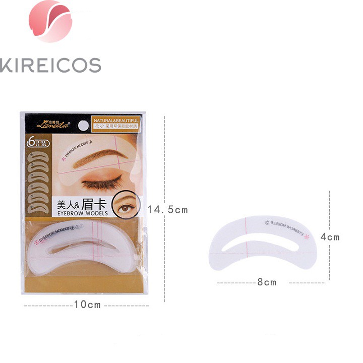 [HCM]Combo 6 Khuôn Vẽ Chân Mày Lameila A0184