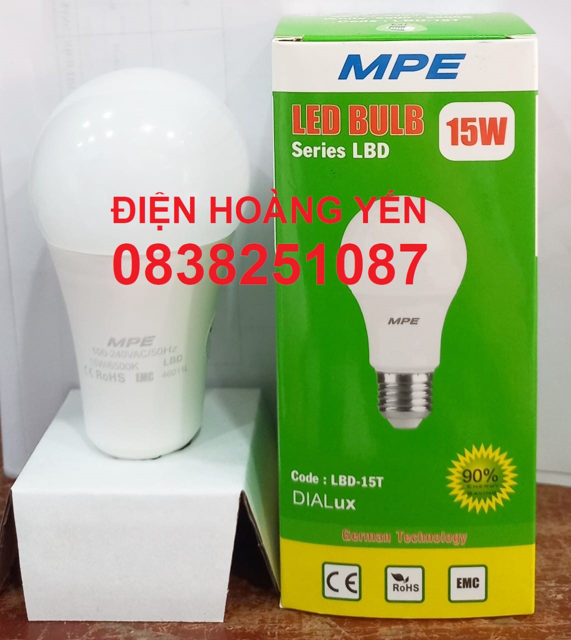 ĐÈN LED BULB 15W MPE (LBD-15)