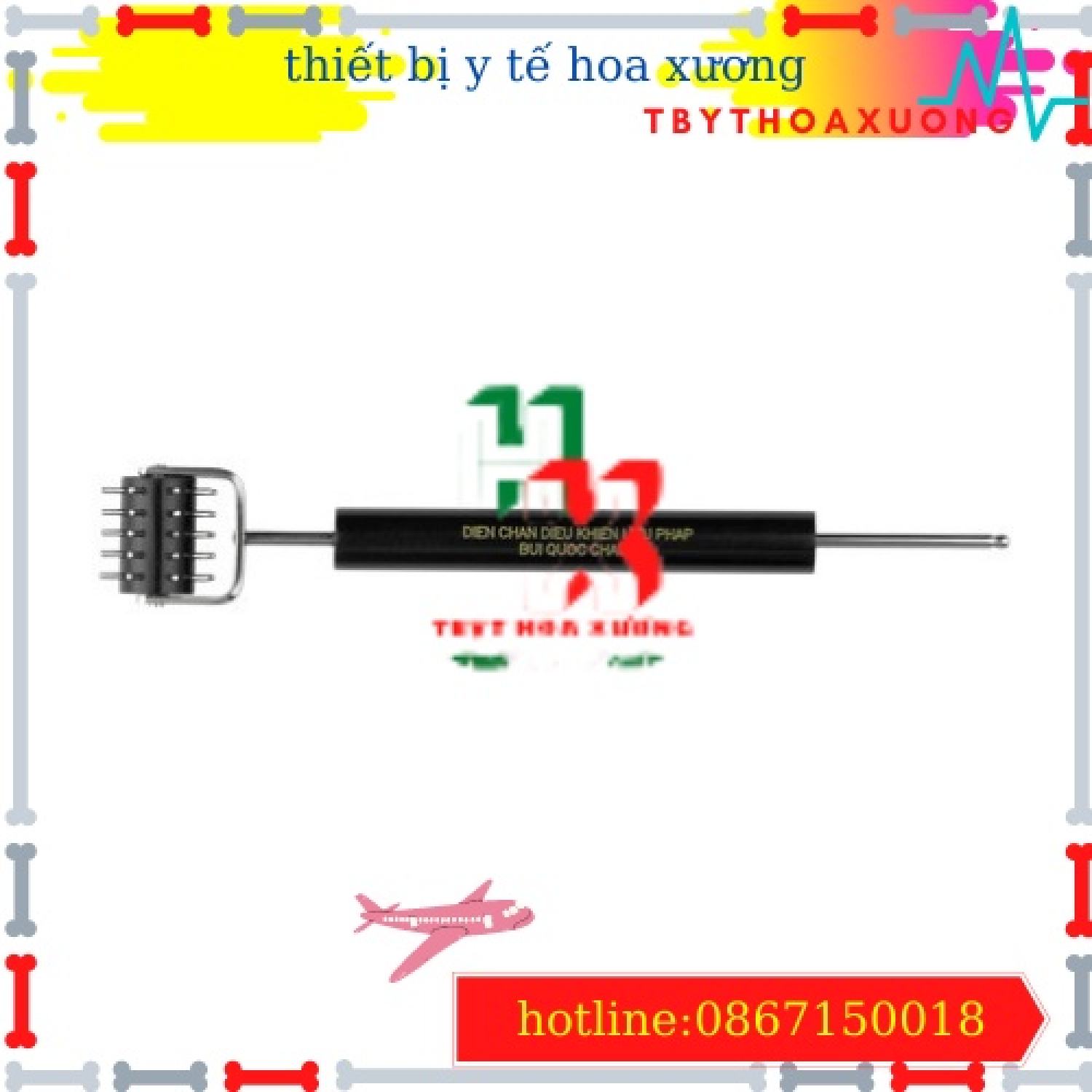 [Hàng Chính Hãng Diện Chẩn Bùi Quốc Châu] Cây Lăn Đinh Dò Huyệt 2 Đầu - Dụng Cụ Diện Chẩn