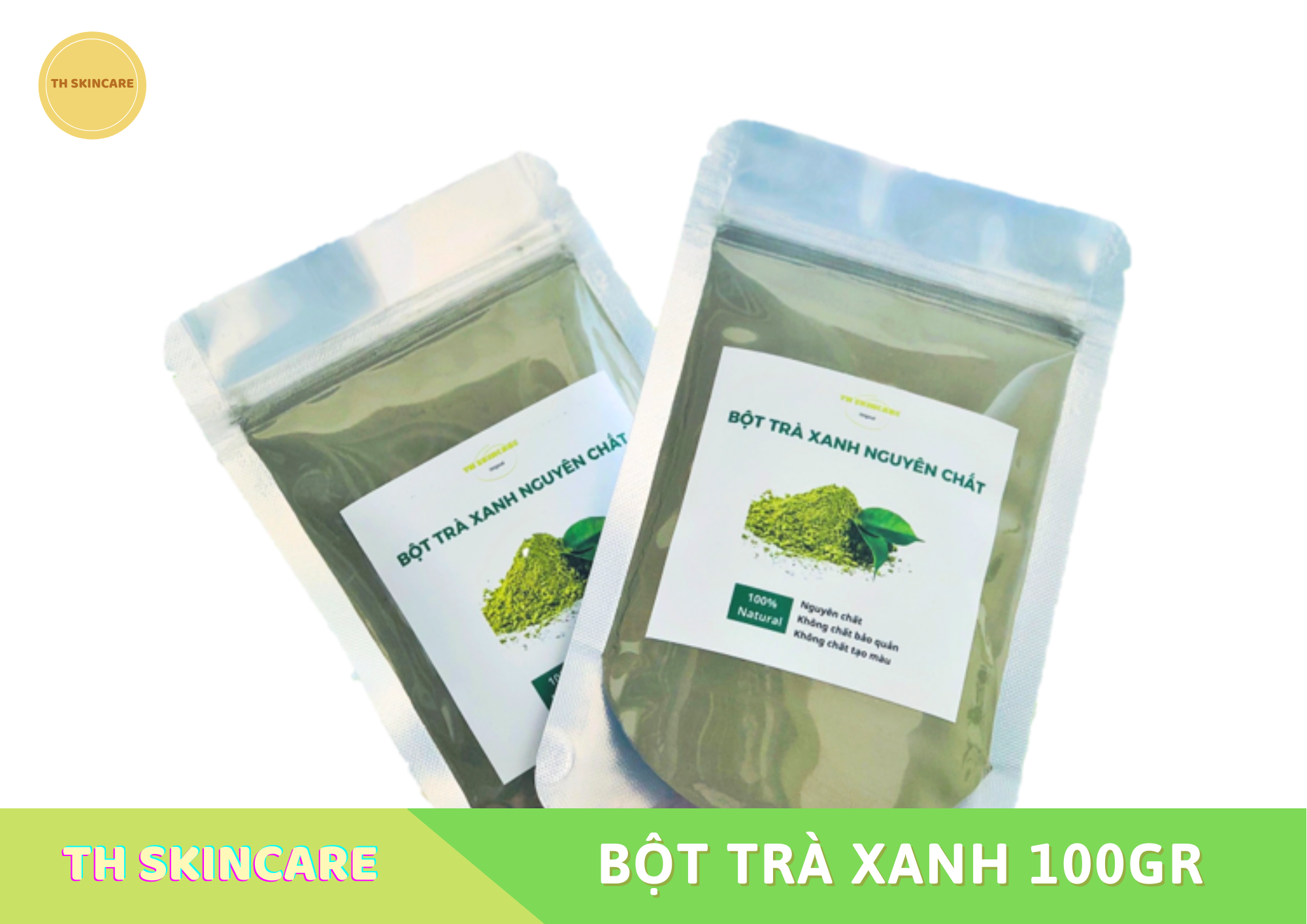 100gr Bột trà xanh nguyên chất TH Skincare
